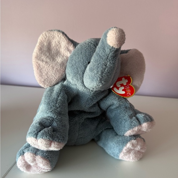 Ty Pluffies “Winks” Elephant - Picture 1 of 4